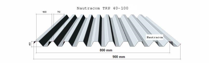 Aluminium profielplaat TRP 40-100