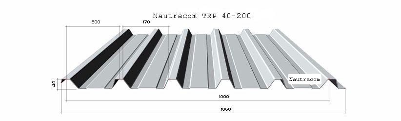 Aluminium profile plate TRP 40-200